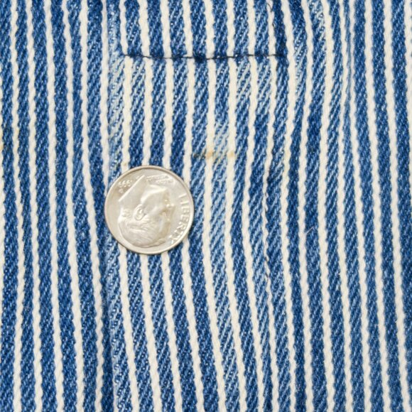 Vintage 90s Round House Denim Engineer Striped Overalls - Picture 12 of 13